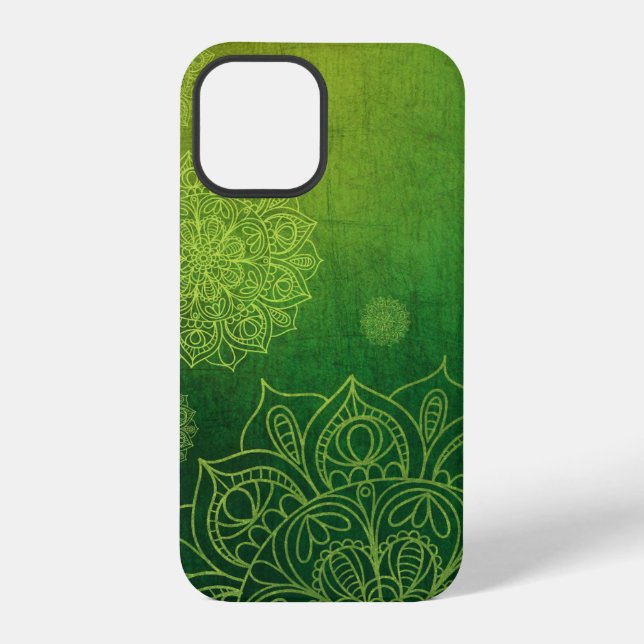 Background Texture Green Yellow iPhone Case (Back)