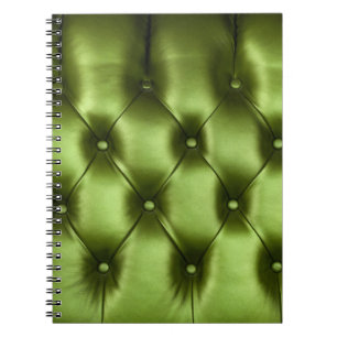 Background texture of dark green capitone genuine  notebook