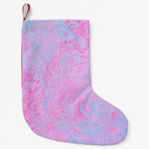 Background texture pink light blue small christmas stocking