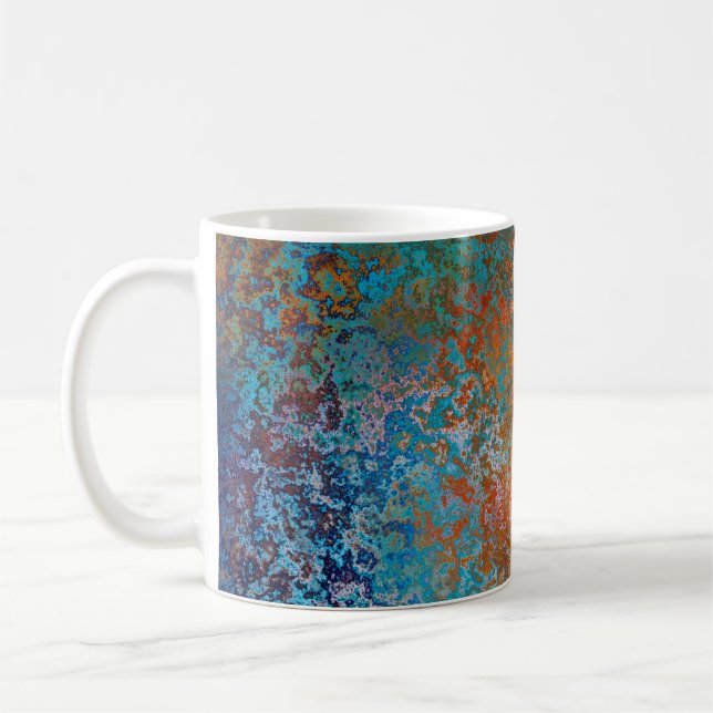 Background texture rust old brown coffee mug (Left)