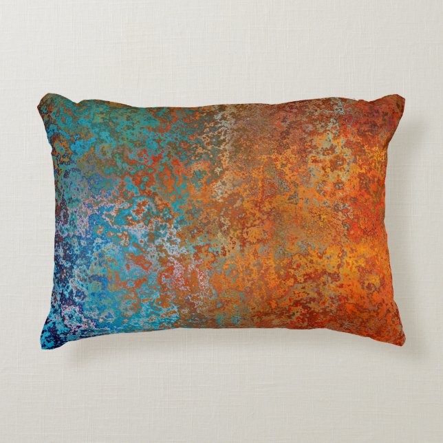 Background texture rust old brown decorative cushion (Front)