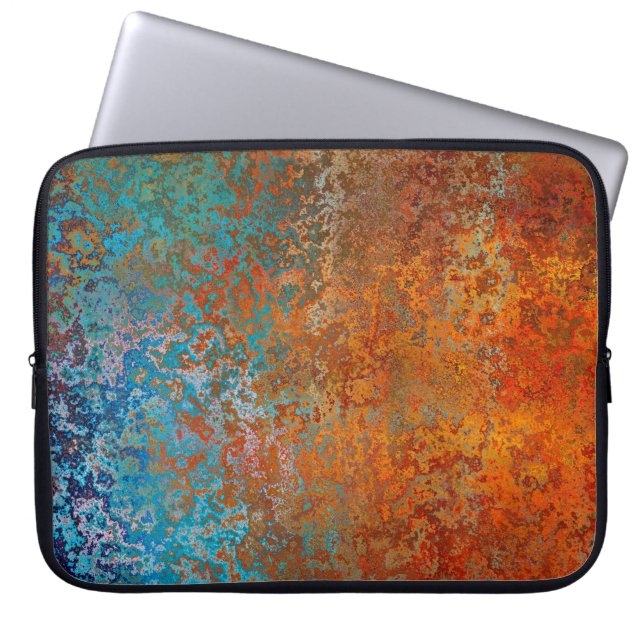 Background texture rust old brown laptop sleeve (Front)
