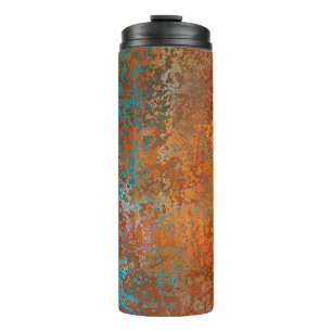 Background texture rust old brown thermal tumbler
