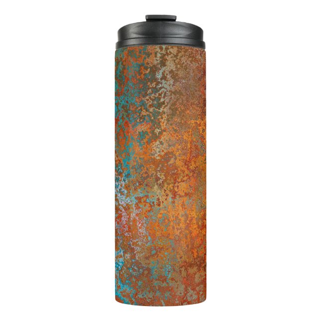 Background texture rust old brown thermal tumbler (Front)