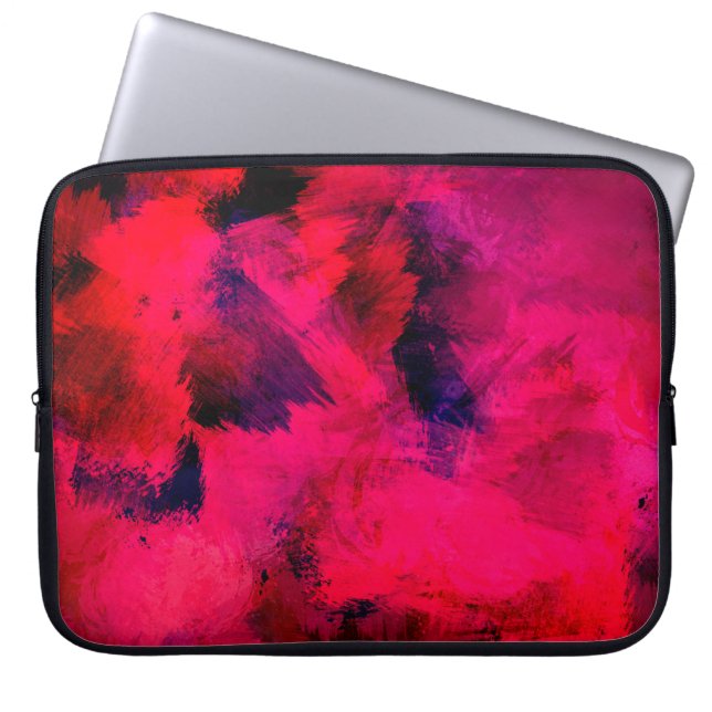 Background texture template red laptop sleeve (Front)