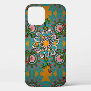 Background texture, wallpaper, floral theme in col iPhone 12 case