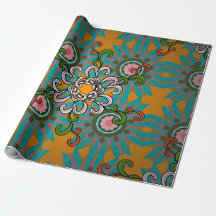 Background texture, wallpaper, floral theme in col wrapping paper