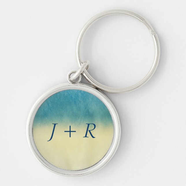 Background- Texture Watercolor Paper Key Ring (Front)