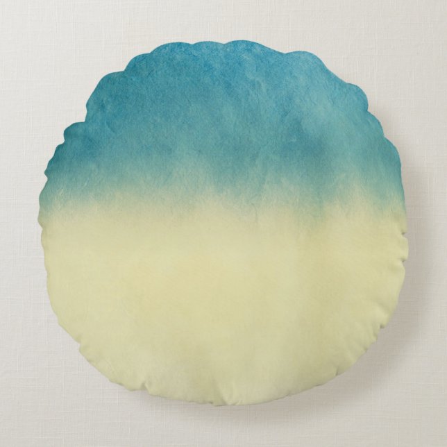 Background- Texture Watercolor Paper Round Cushion (Front)