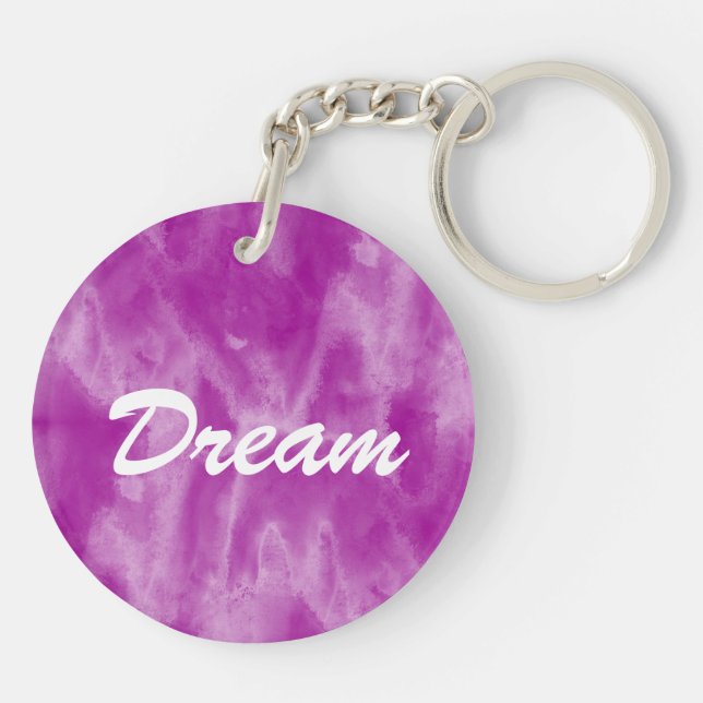 background texture watercolor purple seamless key ring (Back)