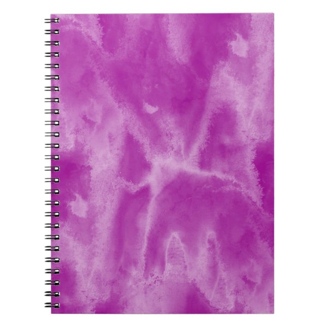 background texture watercolor purple seamless spiral notebook (Front)