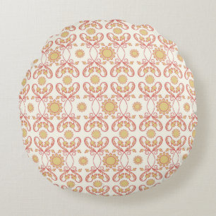 Background vintage flower. Seamless floral pattern Round Cushion