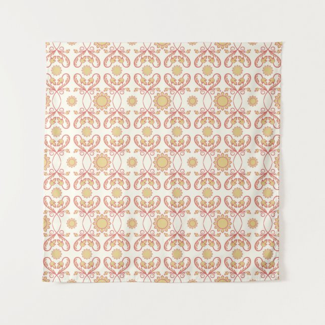 Background vintage flower. Seamless floral pattern Tapestry (Front)