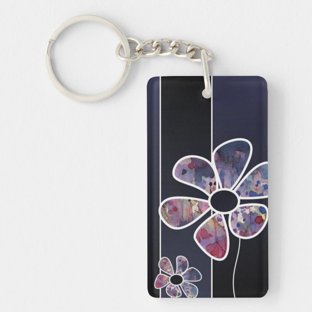 background watercolor key ring (Front)