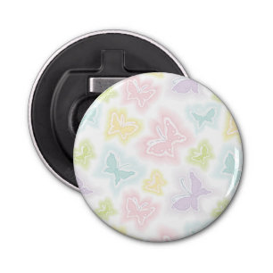 Background with butterflies in watercolor bottle opener