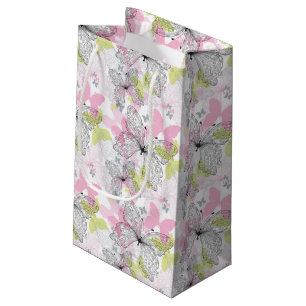 Background with butterfly small gift bag