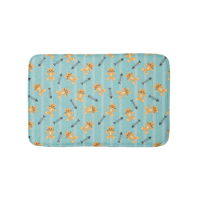background with cats bath mat (Front)