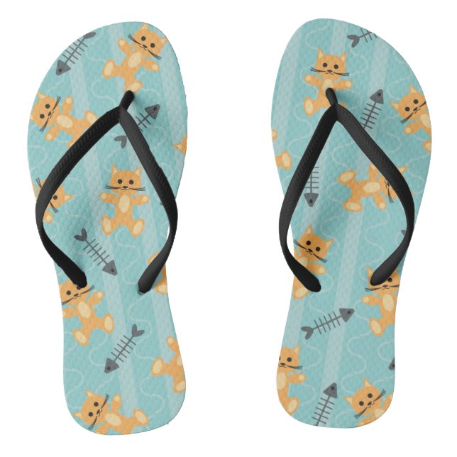 background with cats jandals (Footbed)