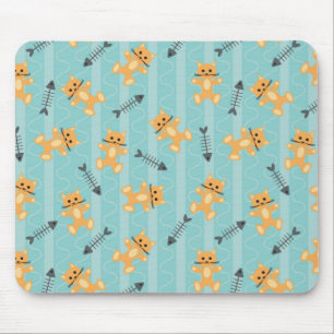 background with cats mouse pad
