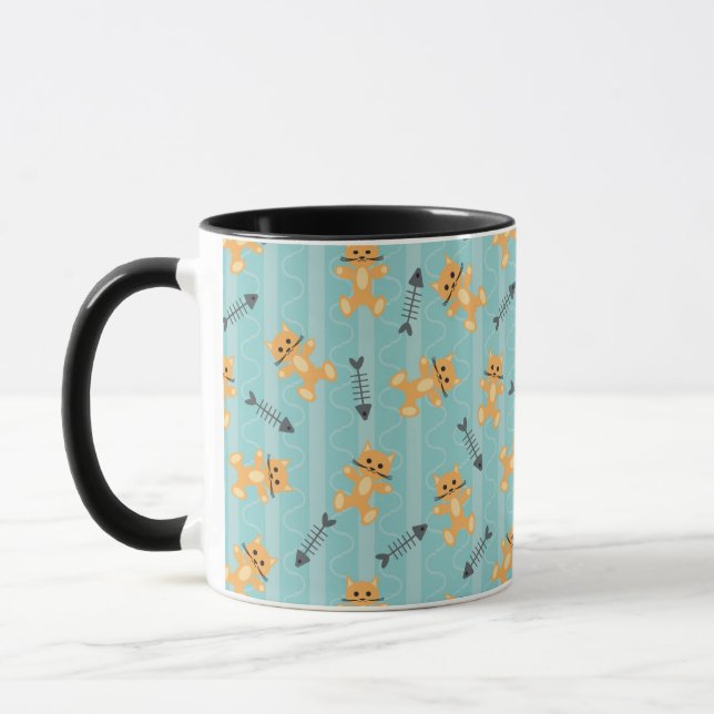 background with cats mug (Left)