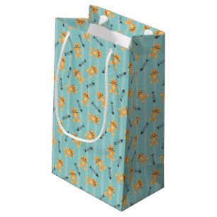 background with cats small gift bag