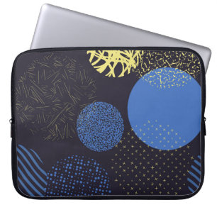 Background with circles. Vintage abstract colourfu Laptop Sleeve