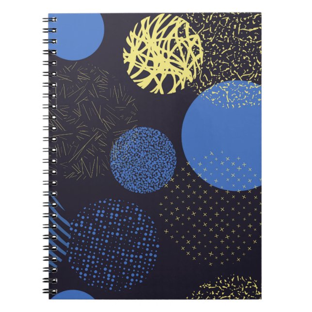 Background with circles. Vintage abstract colourfu Notebook (Front)