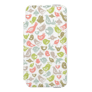 background with colourful birds ornament incipio watson™ iPhone 5 wallet case