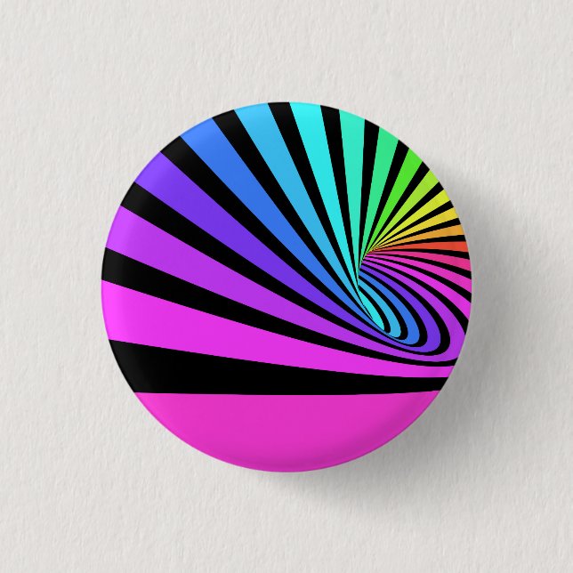 Background with colourful stripes 3 cm round badge (Front)