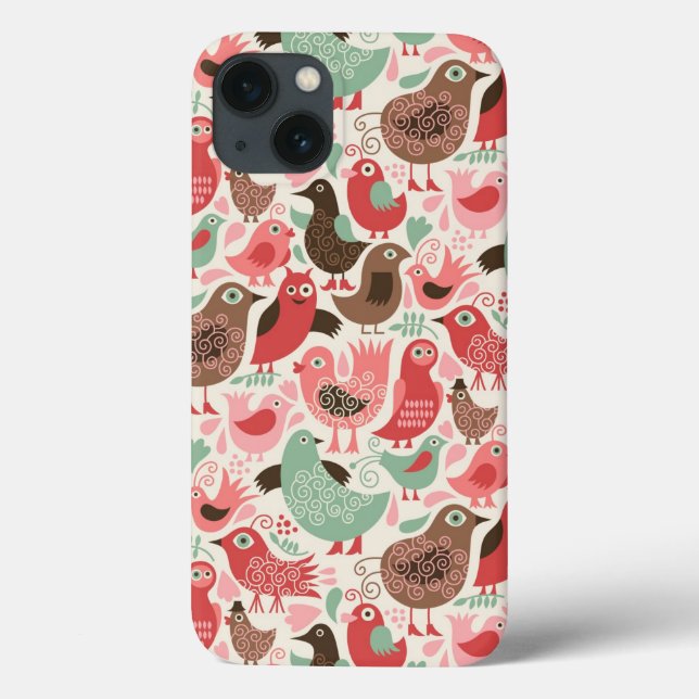 background with cute birds Case-Mate iPhone case (Back)