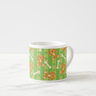 background with dogs and bones espresso cup