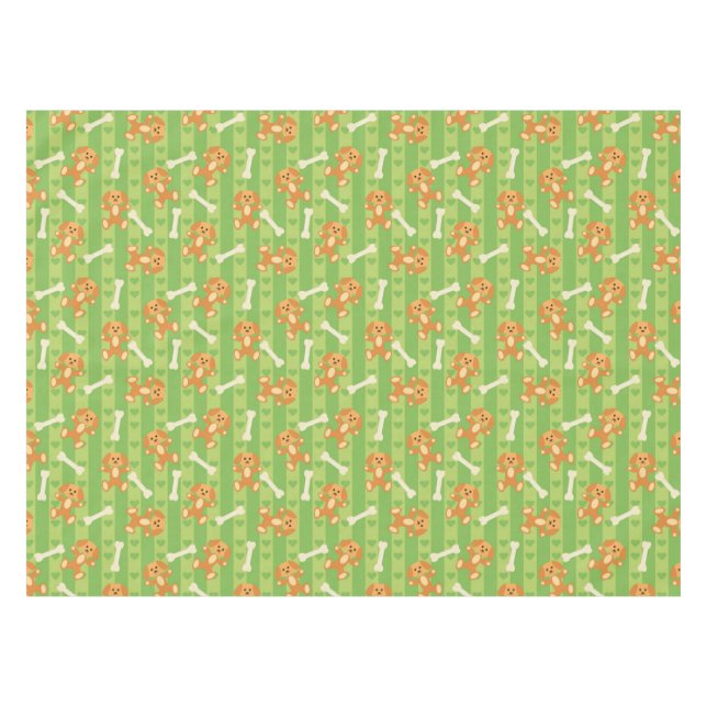 background with dogs and bones tablecloth (Front (Horizontal))