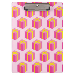 Background with gifts clipboard