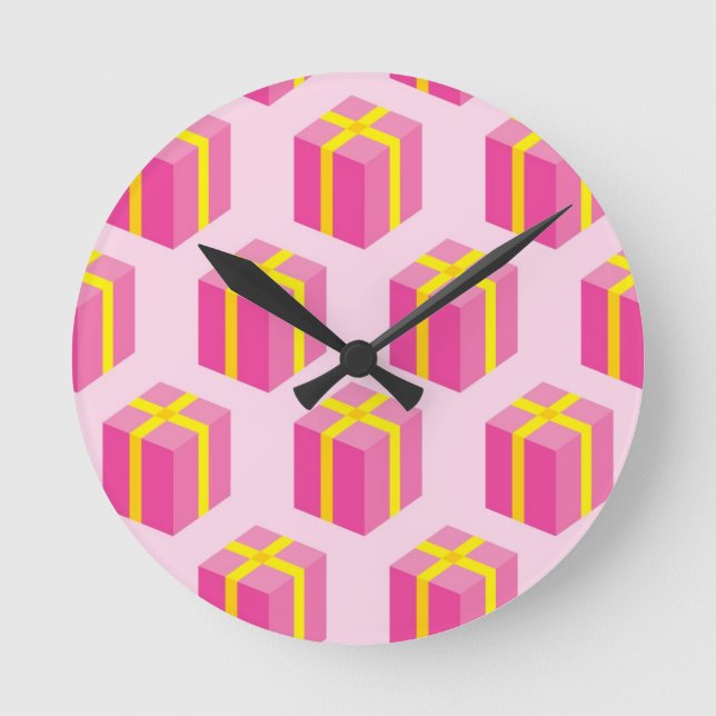 Background with gifts round clock (Front)