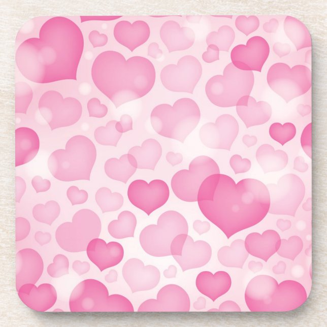 Background with Hearts Coaster (Front)