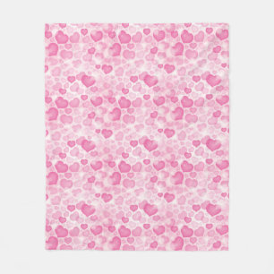 Background with Hearts Fleece Blanket