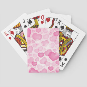 Background with Hearts Playing Cards