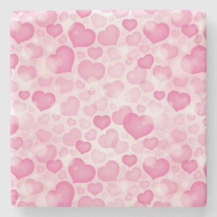 Background with Hearts Stone Coaster