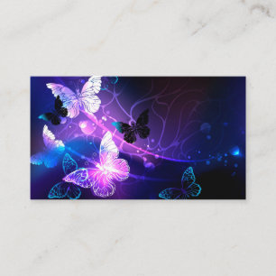 Background with Night Butterflies Business Card