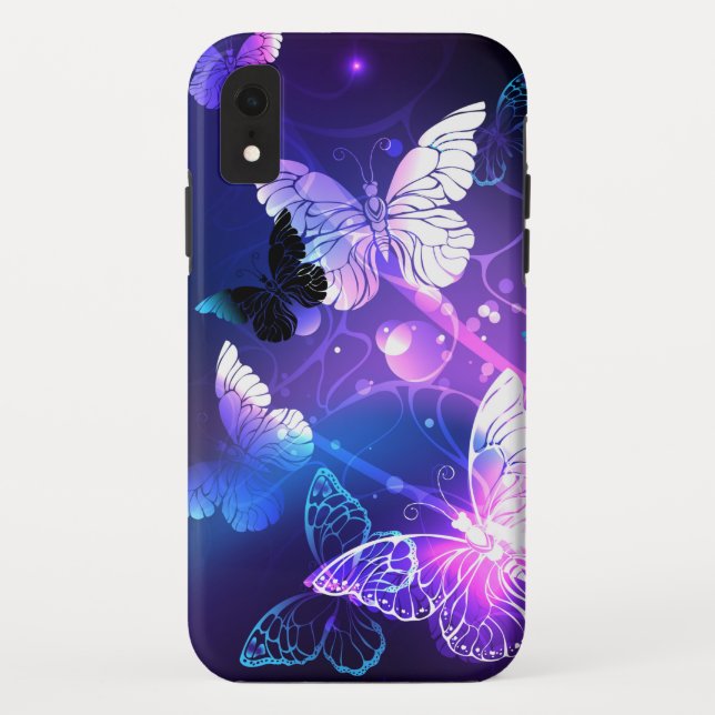 Background with Night Butterflies Case-Mate iPhone Case (Back)