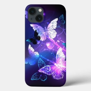 Background with Night Butterflies iPhone 13 Case