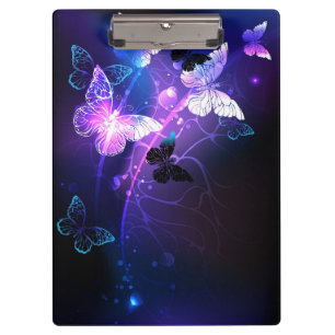Background with Night Butterflies Clipboard