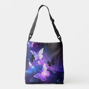 Background with Night Butterflies Crossbody Bag