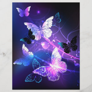 Background with Night Butterflies Flyer