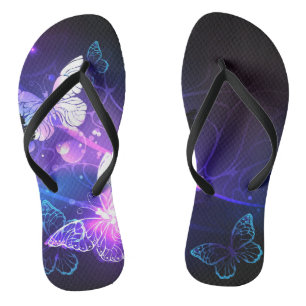Background with Night Butterflies Jandals