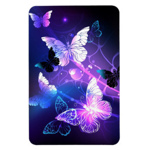 Background with Night Butterflies Magnet