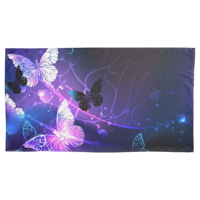 Background with Night Butterflies Pillowcase (Front-Left)