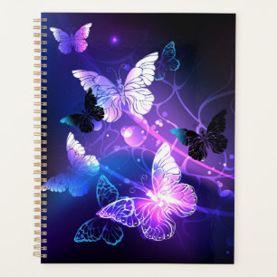 Background with Night Butterflies Planner