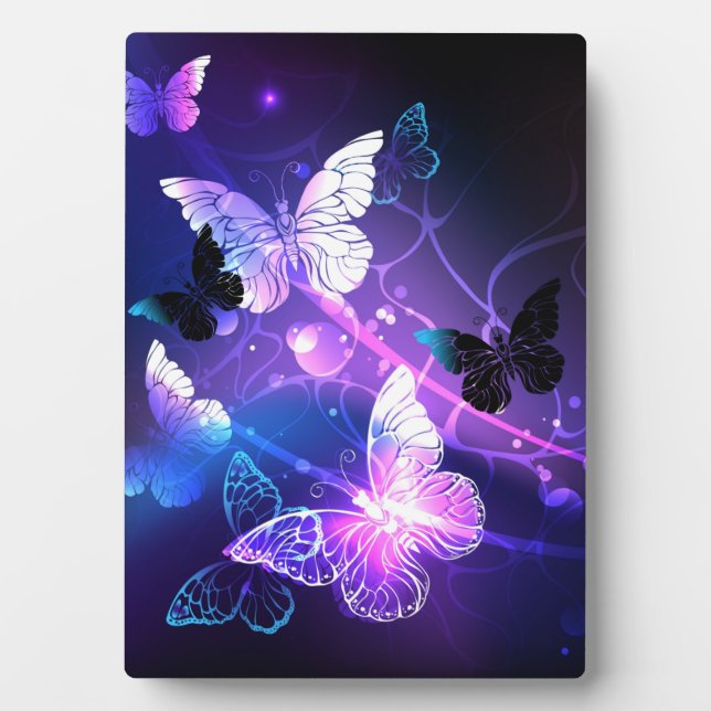Background with Night Butterflies Plaque (Front)