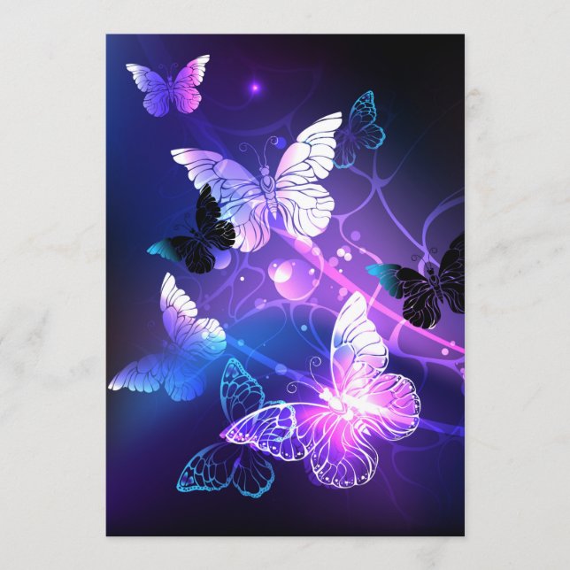 Background with Night Butterflies Programme (Front)